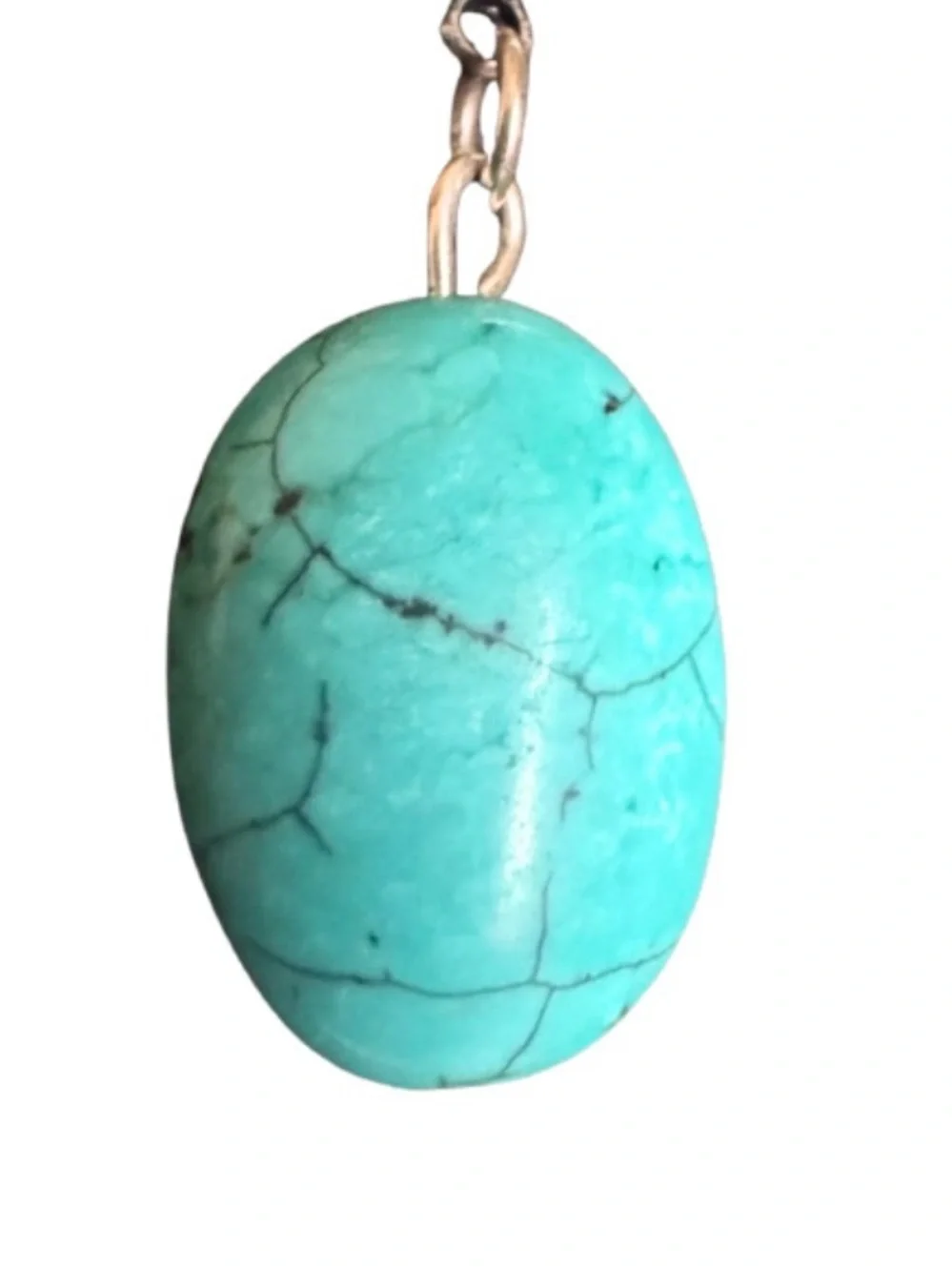 Authentic Black Web Turquoise Necklace